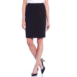 Calvin Klein Crepe Pencil Skirt - Size 6, Black Classic Workwear